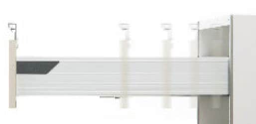 フルオープンスライドレールソフトクロージング機構の図示